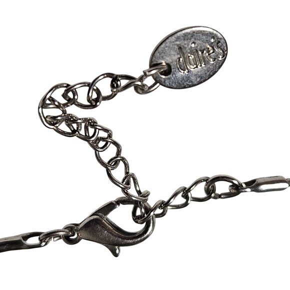 Elegant Green Three Stone Necklace Silver Tone Fashion Jewelry Gift Women - Picture 6 of 8